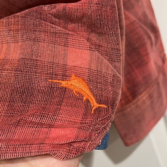 Tommy Bahama Coastline Cord Redwood Check New Red Sail List Size XLT corduroy - Picture 3 of 4